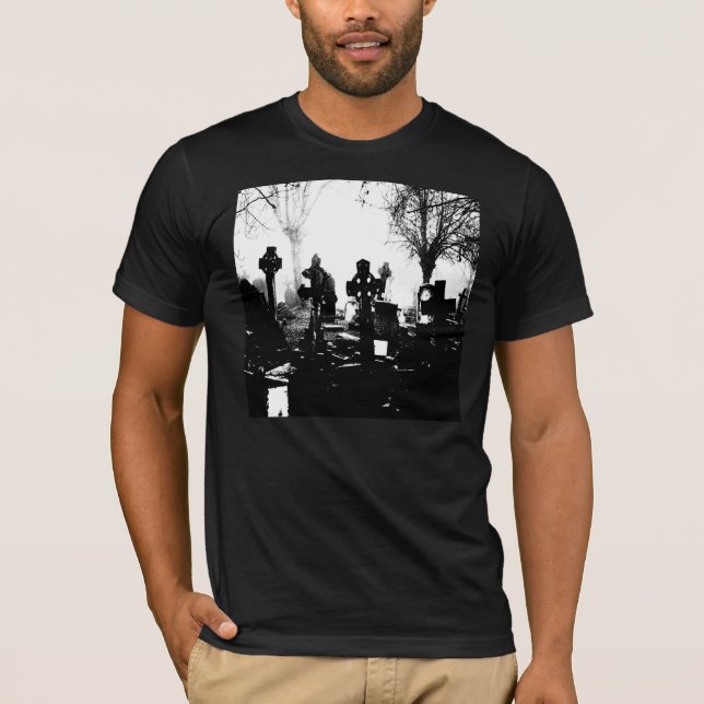 T-shirt cimetière gothique Déplaisant (Devant)
