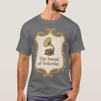 T-shirt Cimier de gramophone vintageLe son d'hier