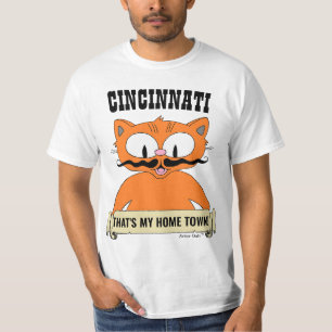T-shirt CINCINNATI, C'EST MA VILLE NATALE ! Chat de dessin