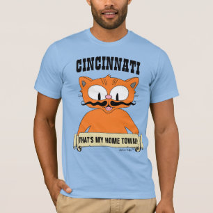 T-shirt CINCINNATI C'EST MA VILLE NATALE ! Chat de dessin