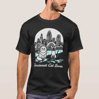 T-shirt Cincinnati City Ohio Cat Lover