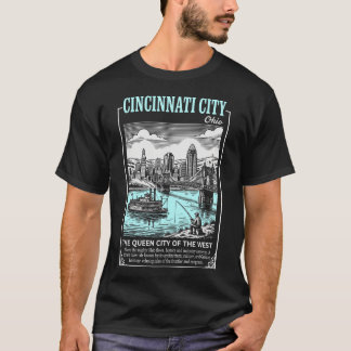T-shirt Cincinnati City Ohio The Queen City of The West