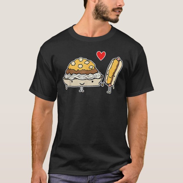 T-shirt Cincinnati Style Chili 3 Way Et Coney Au Fromage (Devant)