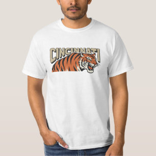 T-shirt Cincinnati style rétro vintage bengale tigre art