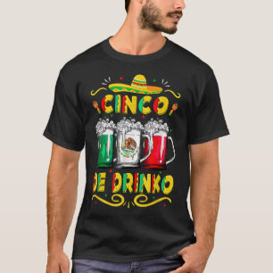 T-shirt Cinco De Drinko  Femme Barmaid De Mayo Tequila L