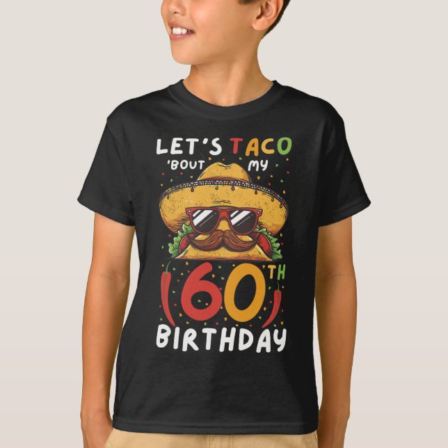 T-shirt Cinco De Mayo 60e Anniversaire Taco Age 60 Bi Mexi (Devant)