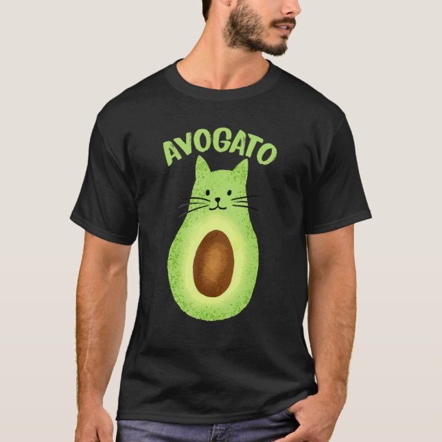 T-shirt Cinco De Mayo  Avocado Mexico Meow Avogato Cat Cut (Devant)