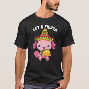 T-shirt Cinco De Mayo Axolotl Taco Cute Mexicain Axolotl L