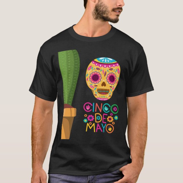 T-shirt Cinco De Mayo Burritos Mexico Tacos and Avocado 25 (Devant)