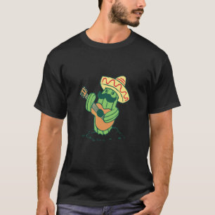 T-shirt Cinco De Mayo Cactus Mexicains Avec Sombrero Et Gu
