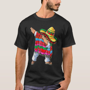 T-shirt Cinco De Mayo Dabbing Mexicaine Poncho Boys Hommes
