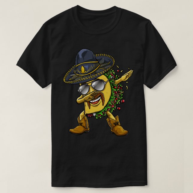 T-shirt Cinco de Mayo Dabbing Taco Hombre (Design devant)