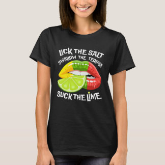 T-shirt Cinco de Mayo Lick The Salt Swallow Tequila Suck L