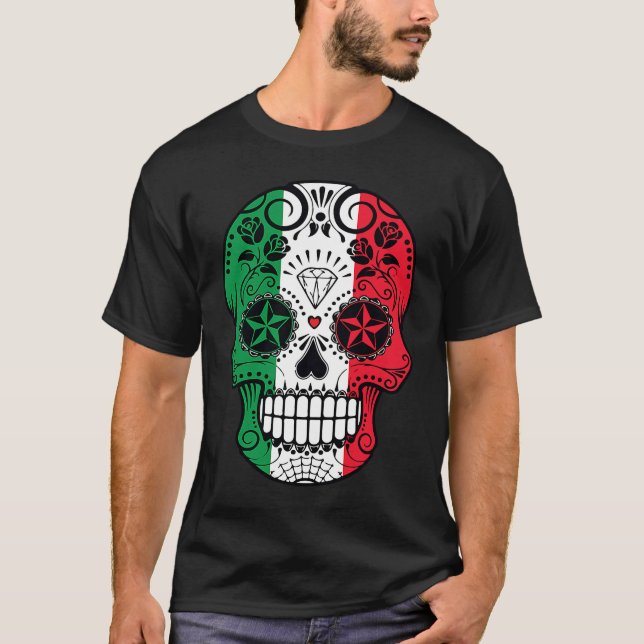 T-shirt Cinco De Mayo Mexican Skull (Devant)