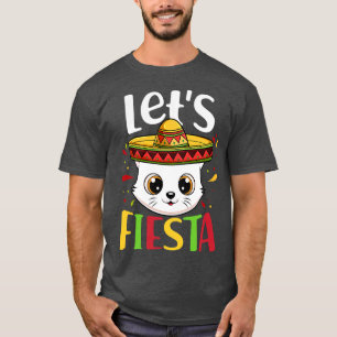 T-shirt Cinco De Mayo Party Sombrero Casquette Chat Lets F