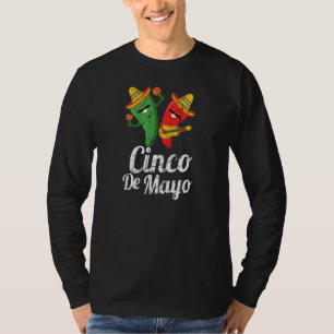 T-shirt Cinco De Mayo Poivrons Mexicains Vintages
