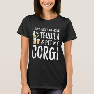 T-shirt Cinco De Mayo Pour Tequila Maman Chien Corgi