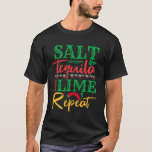 T-shirt Cinco de Mayo - salt tequila lime repeat