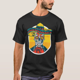 T-shirt Cinco De Mayo Skull Skeleton À Sucre Avec Mexo So