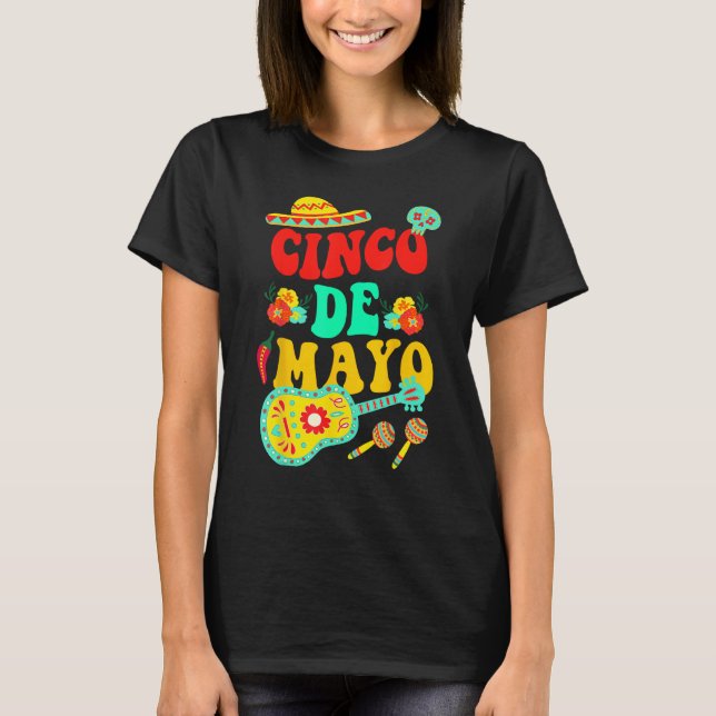 T-shirt Cinco De Mayo Sombrero Mexican Fiesta 5 De for men (Devant)