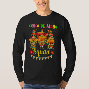 T-shirt Cinco De Mayo Squad Gnomes Guitare Cucharas Pepper