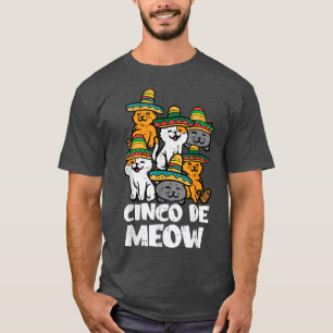 T-shirt Cinco De Meow Chats Kitten Cute Cinco De Mayo Femm