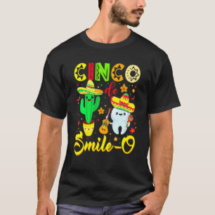 T-shirt Cinco De Smile O Dentiste  Cactus Dent Mexicain
