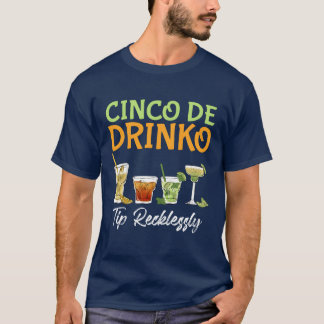 T-shirt Cinco Drink Meican drinking Party Fan Fiesta famil