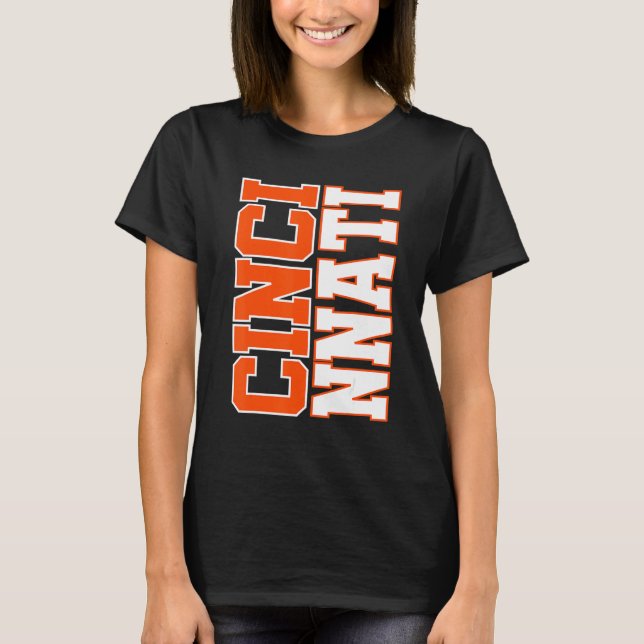 T-shirt CINCY 'NATI Cincinnati OH Matching Famille Couple  (Devant)