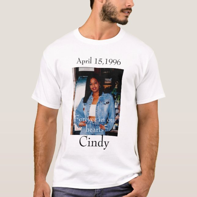 T-shirt Cindy, avril 15,1996 - customisé - customisé (Devant)