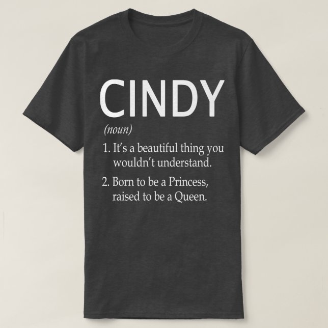 T-shirt Cindy Nom Cadeau 159 (Design devant)