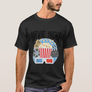 T-shirt Cinéma Nuit Popcorn Théâtre Film Étudiant