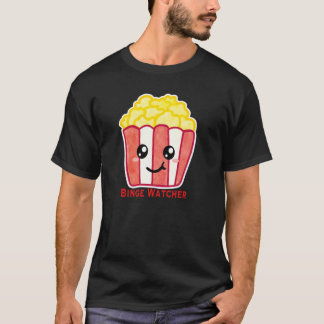 T-shirt Cinema Popcorn with Quote Binge Watcher
