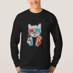 T-shirt Cinéphile félin gourmand