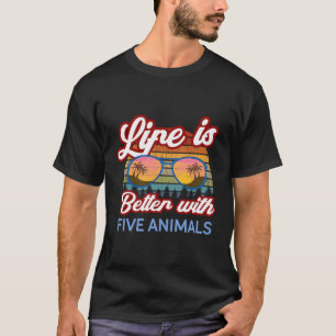 T-shirt Cinq Animal Shaolin Sunset Life Mieux Avec Le Vih