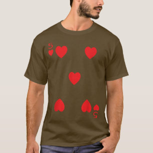 T-shirt Cinq Coeurs Drôle Costumes D'Halloween Facile Fron