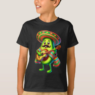 T-shirt Cinq de Mayo garçons enfants guitare sombrero avoc