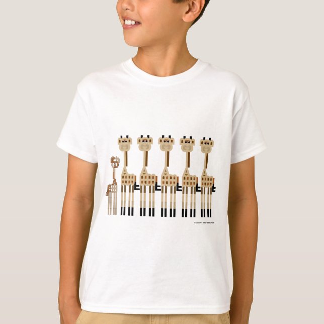 T-shirt Cinq GIRAFES plus une (Devant)