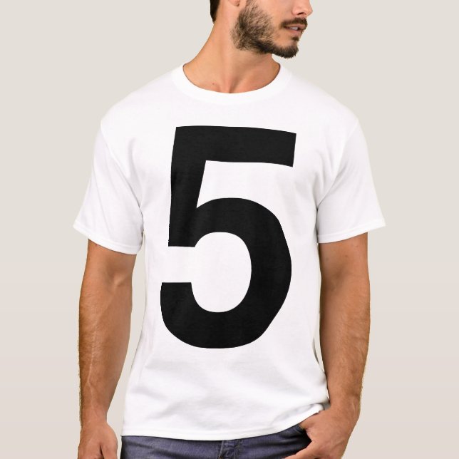T-shirt cinq helvetica (Devant)