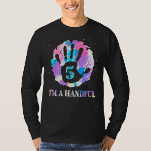 T-shirt Cinq Je suis une poignée 5 ans Anniversaire Tie Dy