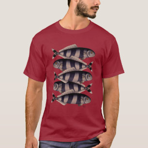 T-shirt Cinq poissons rayés