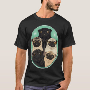 T-shirt Cinq Pugs par FivePugs