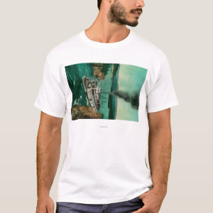 T-shirt Cinq rapides de doigt avec le cheval blanc de