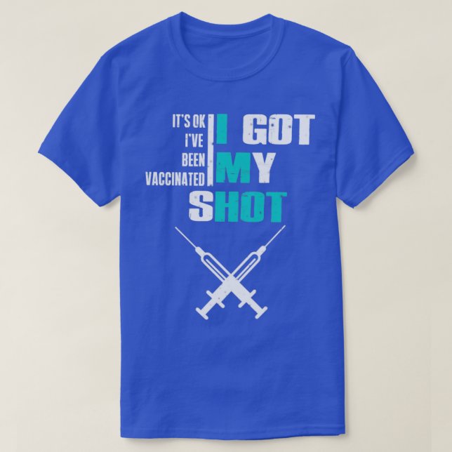 T-shirt cinq vaccins vaccinés (Design devant)