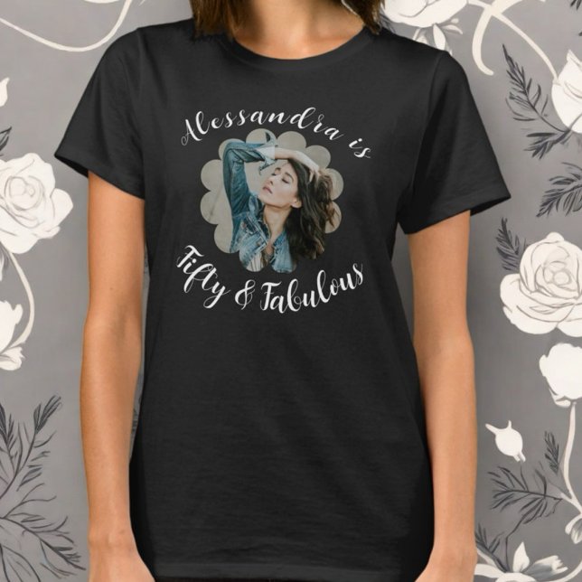 T-shirt Cinquante et fabuleuse photo monogramme calligraph (Créateur téléchargé)