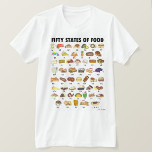 T-shirt CINQUANTE ÉTATS DE LA NOURRITURE Etats-Unis Amériq