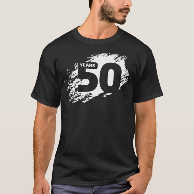 T-shirt cinquantième anniversaire, cinquantième (Devant)