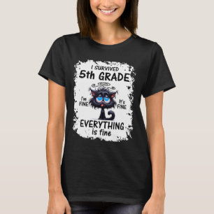 T-shirt Cinquième 5e année 2e année J'ai survécu 5e année