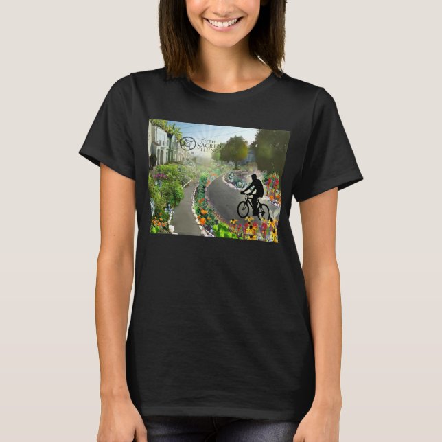 T-shirt Cinquième Sacred Biking en 2048 w. Spiral (Devant)