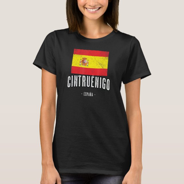 T-shirt Cintrunigo Espagne Es Drapeau Ville Bandera Ropa (Devant)